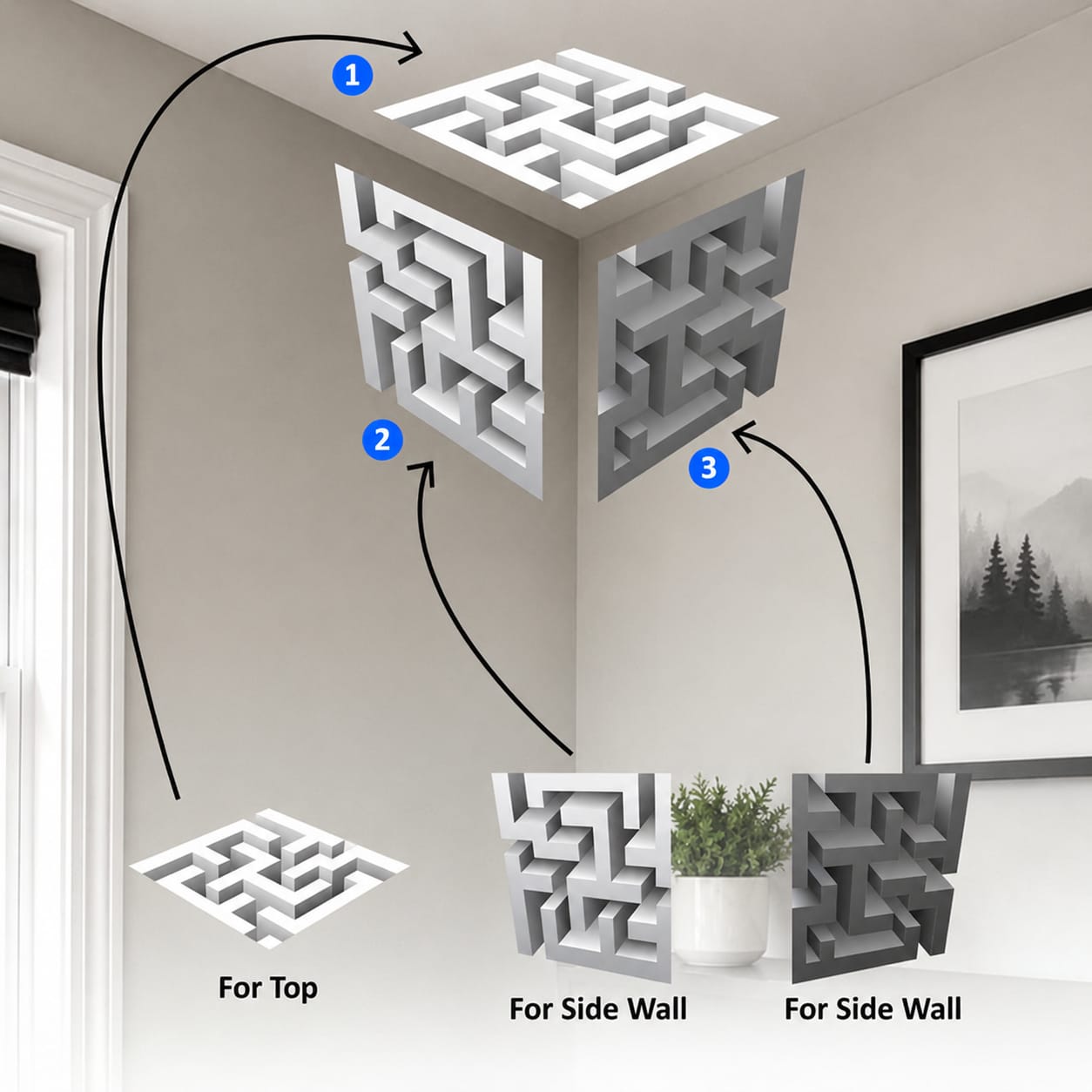 CubeGlow™ Premium Wall Decor Sticker