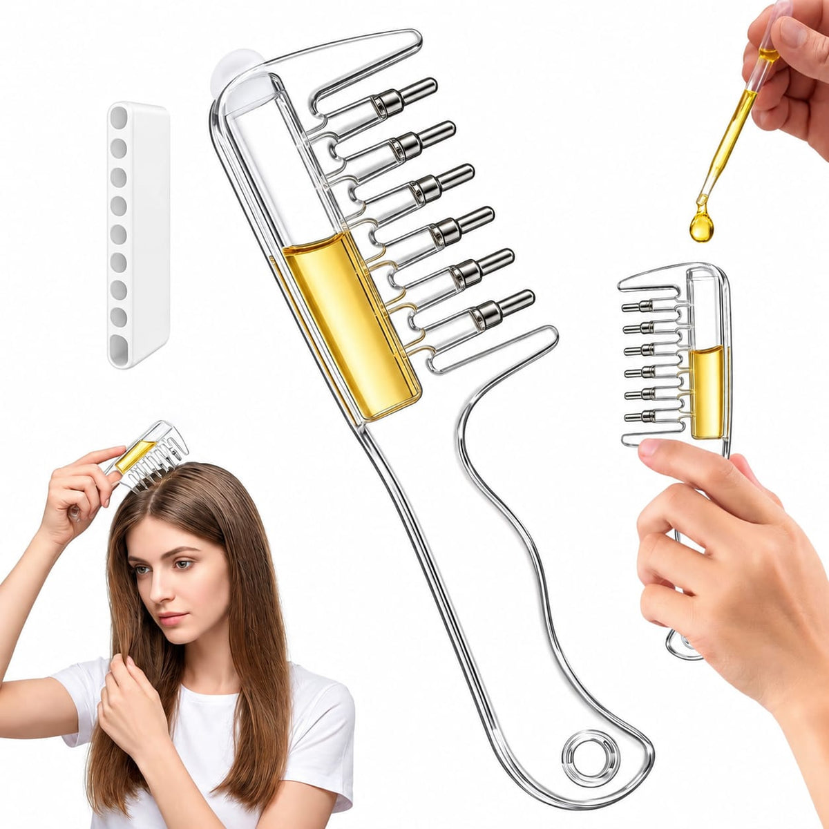 Scalp Oil Applicator Massage Comb